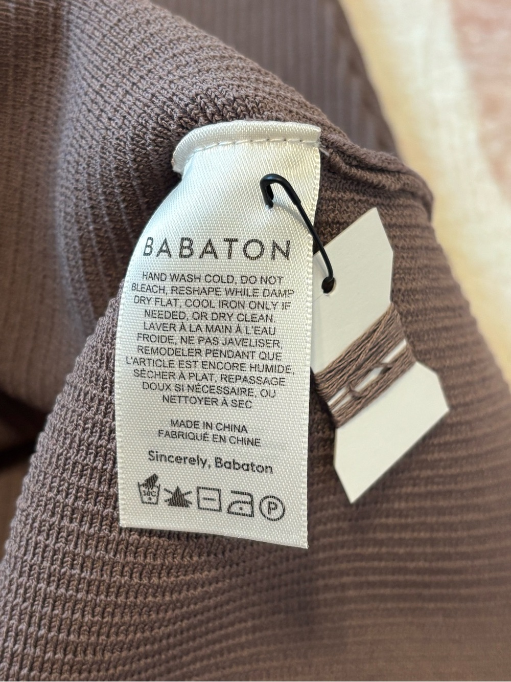 Babaton One-Shoulder Ribbed Dress in Deep Taupe - Picture 3 of 6